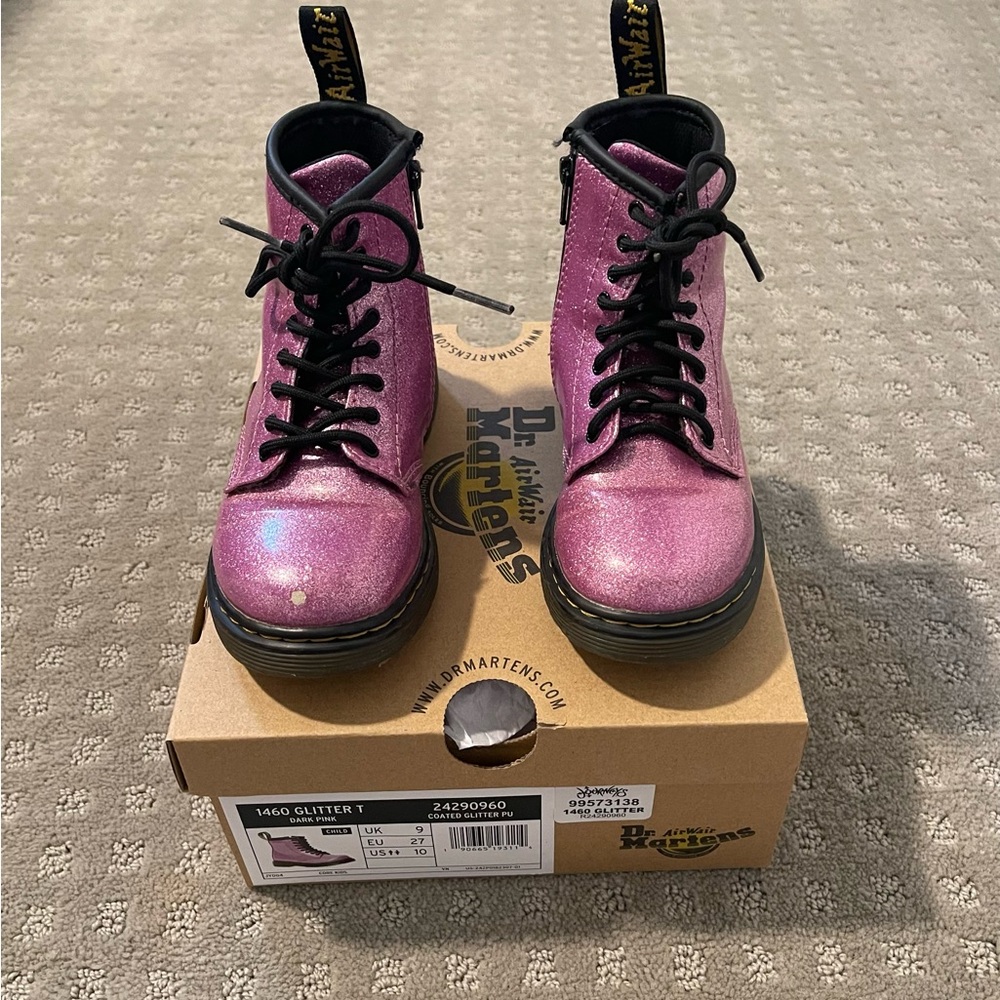 Dr. Martens Little Girls Glitter Boots
